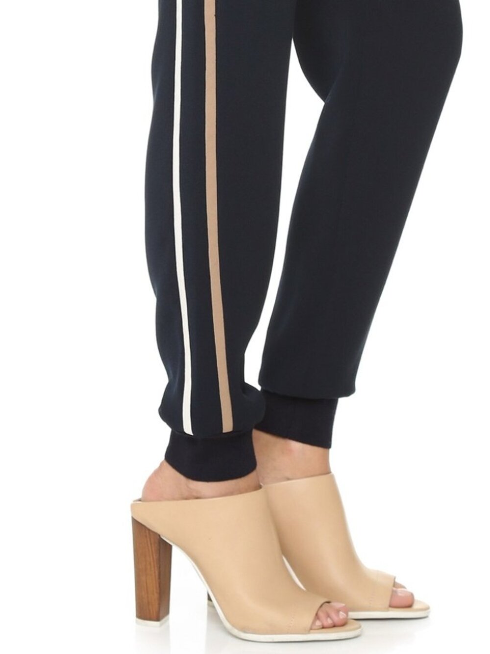 VINCE double stripe jogger pants black, size xs